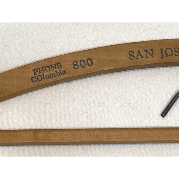 2 Advertising Vintage Wood Hangers San Jose and San Francisco - Picture 2 of 7
